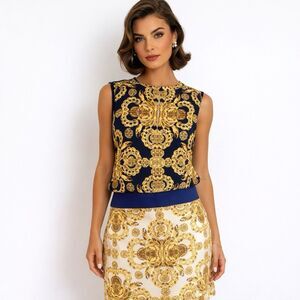 Tibi Silk Dress Baroque Scarf Print Elegant Special Occasion Party Cocktail 4